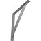 Ekena Millwork Traditional Steel Bracket, Hammered Gray 2"W x 20"D x 20"H BKTM02X20X20TRHGY - alternate 1